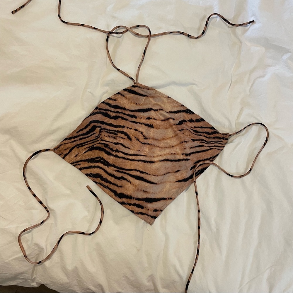 COPY - Princess Polly Silk Scarf Zebra Tie Top